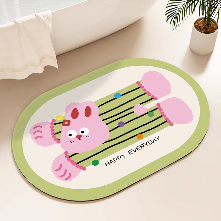 Playful Cat-Themed Shower Mat