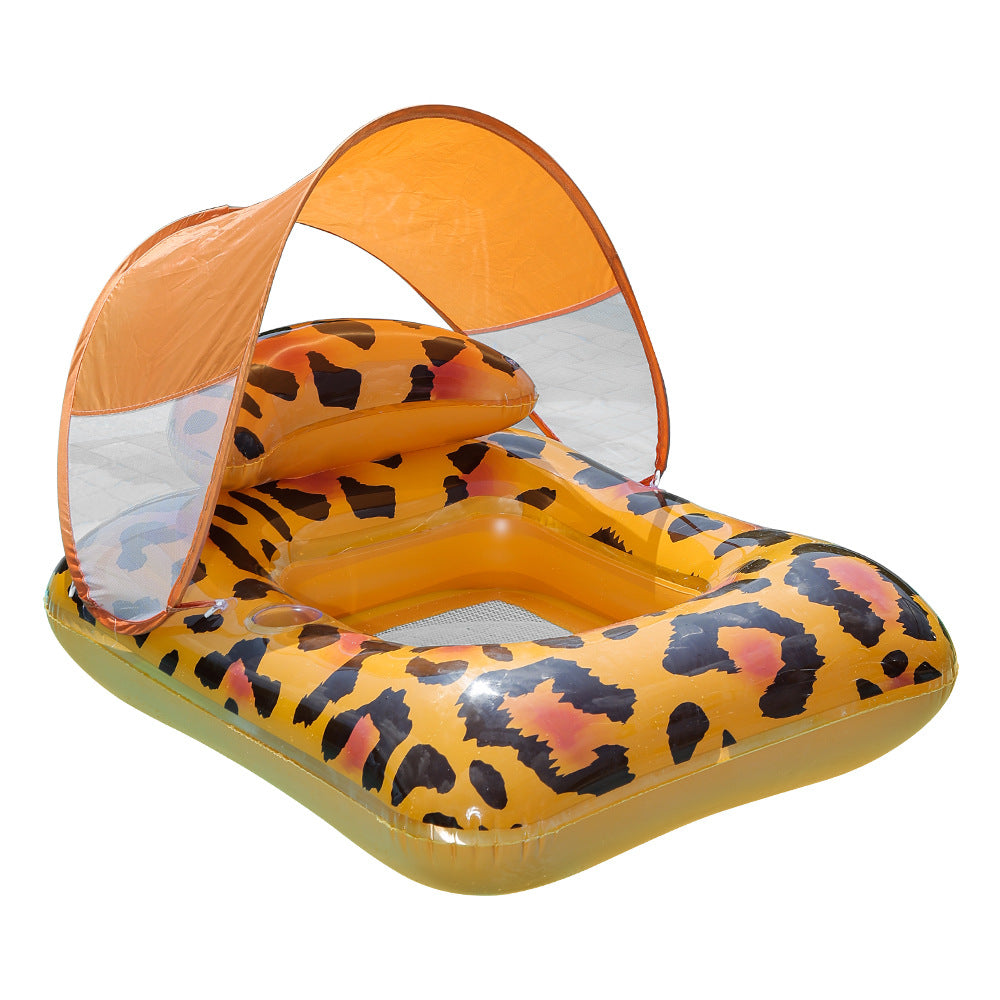 Women's Inflatable Luxury Swimming Island with Sun Protection Stornfield