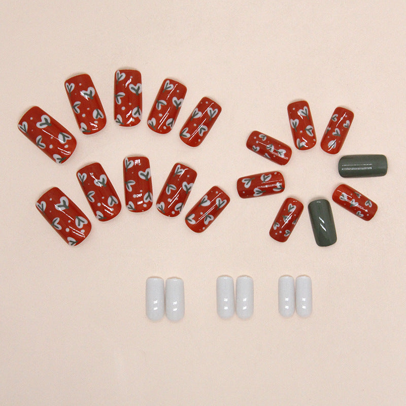 Artistic Heart Design Press-On Nail Tips Stornfield