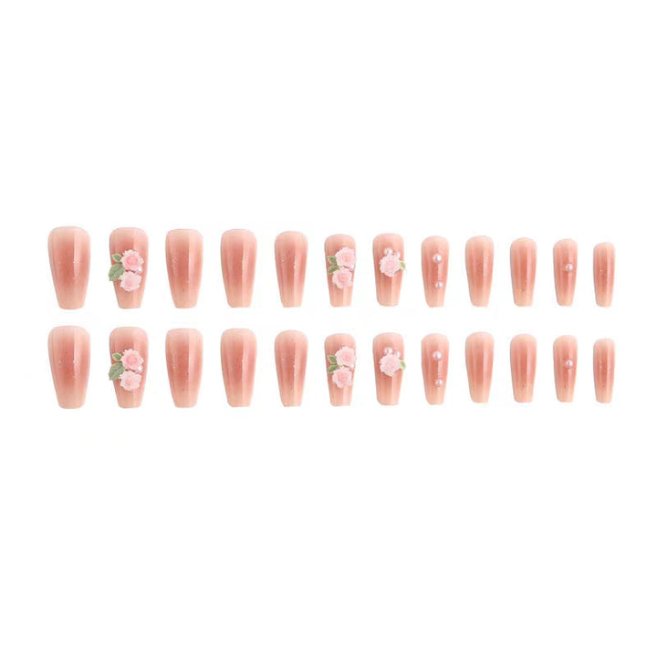 Romantic art nails with floral design Stornfield