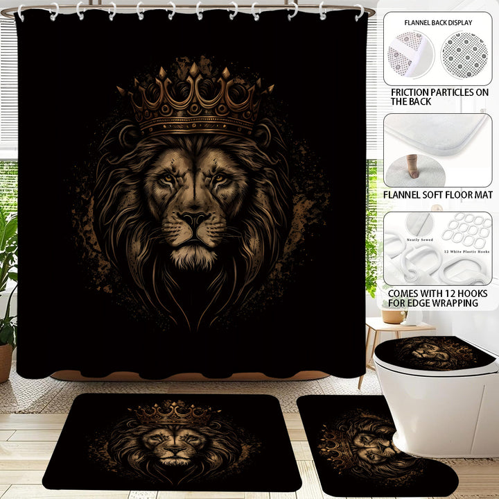 Digital Lion Themed Bathroom Set Stornfield