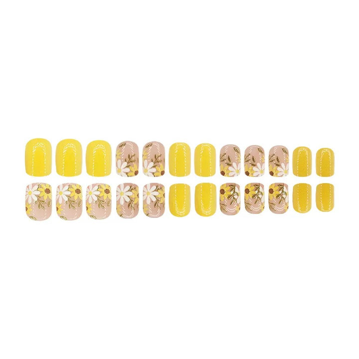 Creative Nail Design Set with Floral Accents Stornfield