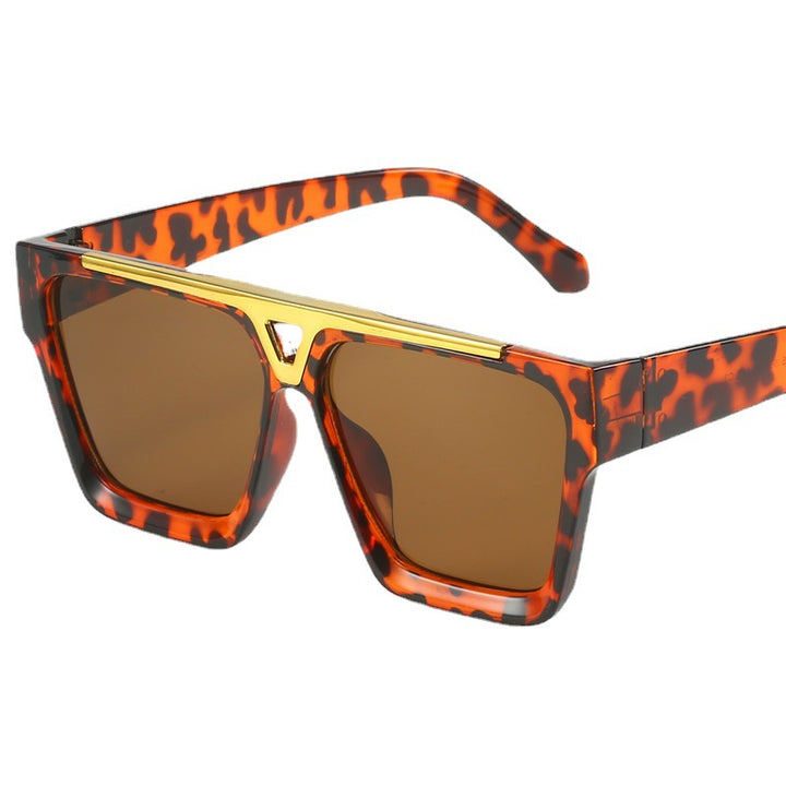 Ladies fashionable oversized sunglasses with stylish golden accent Stornfield