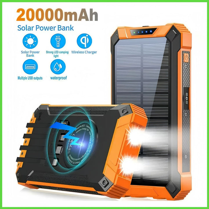 Solar Powerbank with Flashlight By Stornfield