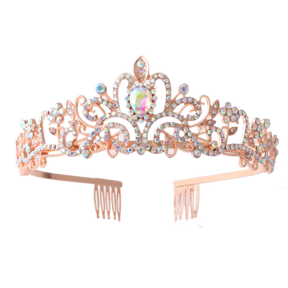 Ladies Sparkling Crystal Tiara with Filigree Design Stornfield