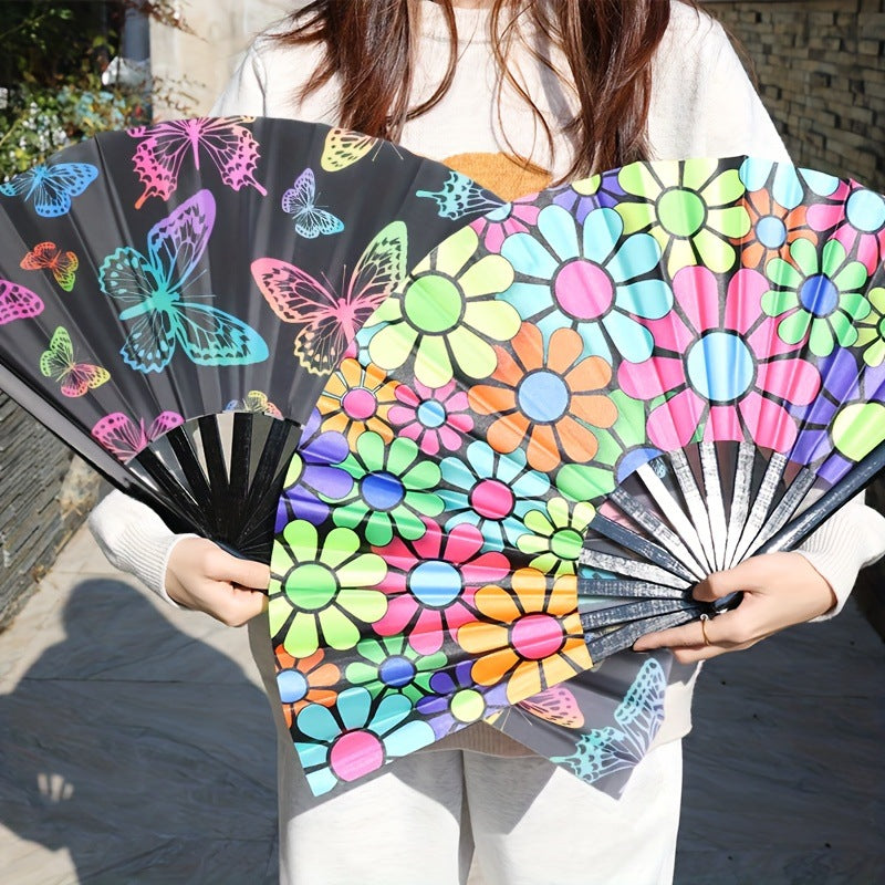 Ladies Fan with Colorful Motif Stornfield