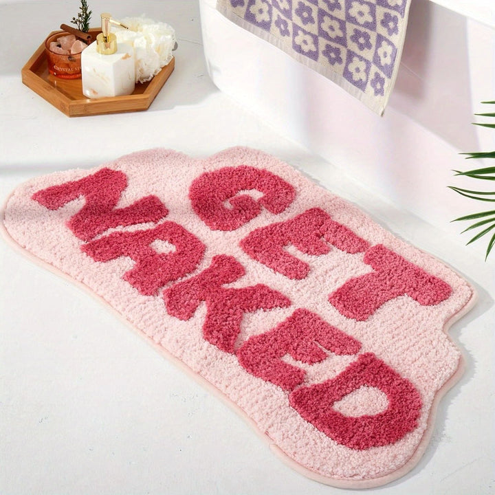 Playful Text Bath Mat Stornfield