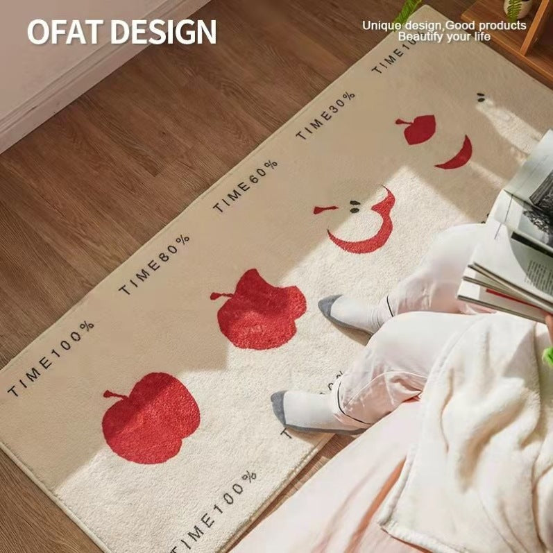 Elegant Floral Design Bathroom Runner Rug