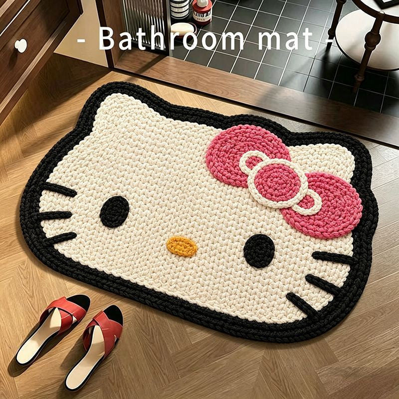 Bear-Shaped Plush Bathroom Mat