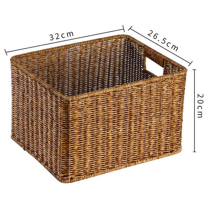 Handcrafted Rectangular Wicker Storage Bin Stornfield