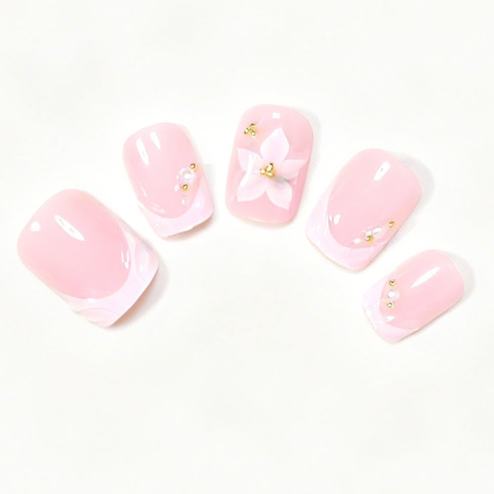 Floral Accented Press-On Nail Art Set Stornfield