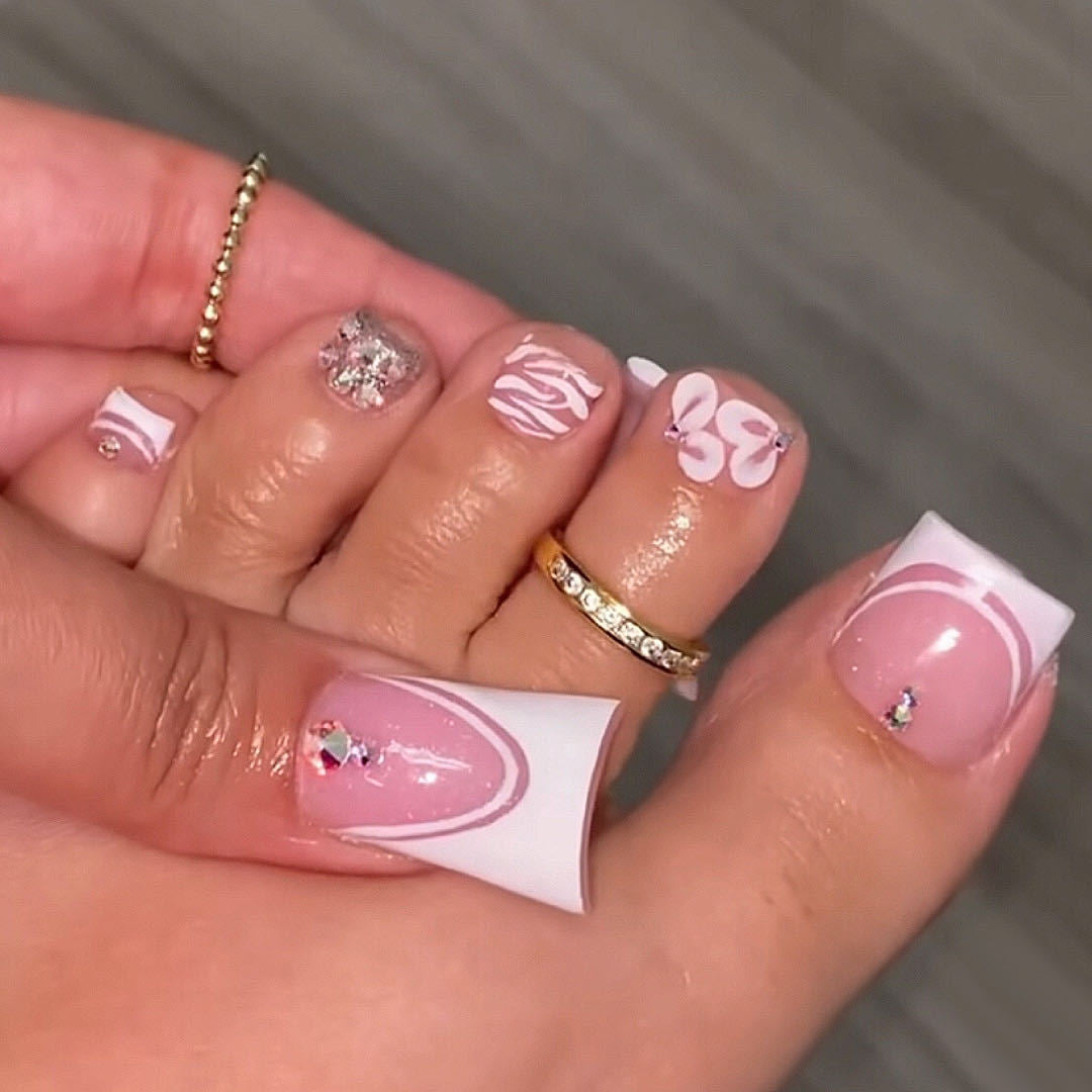 Elegant Decorative Acrylic Toe Nail Art Stornfield