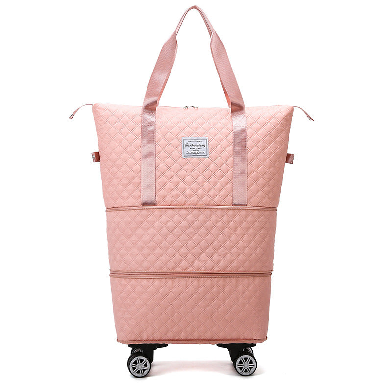 Quilted Rolling Travel Tote