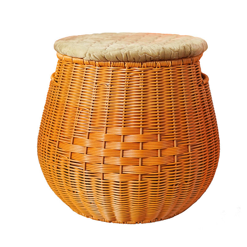 Cozy Rattan Storage Ottoman Stornfield