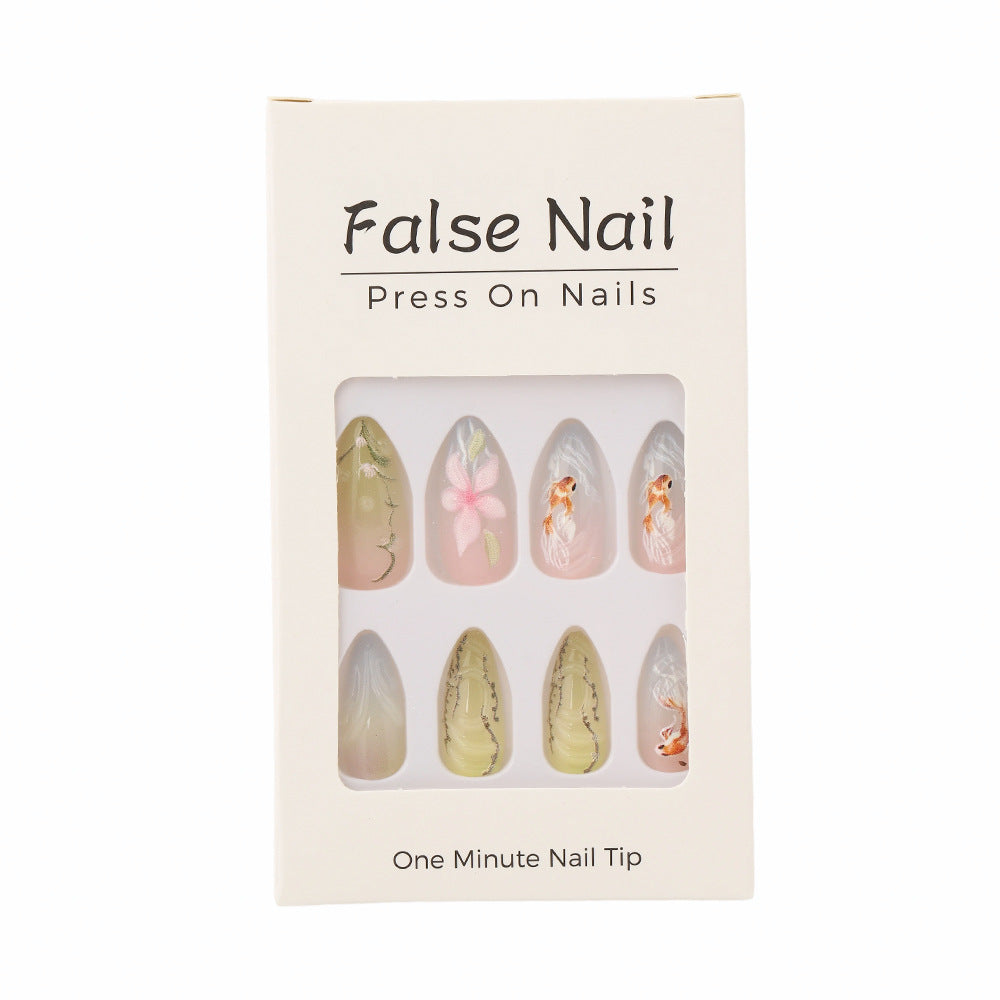 Artificial nails with floral designs Stornfield