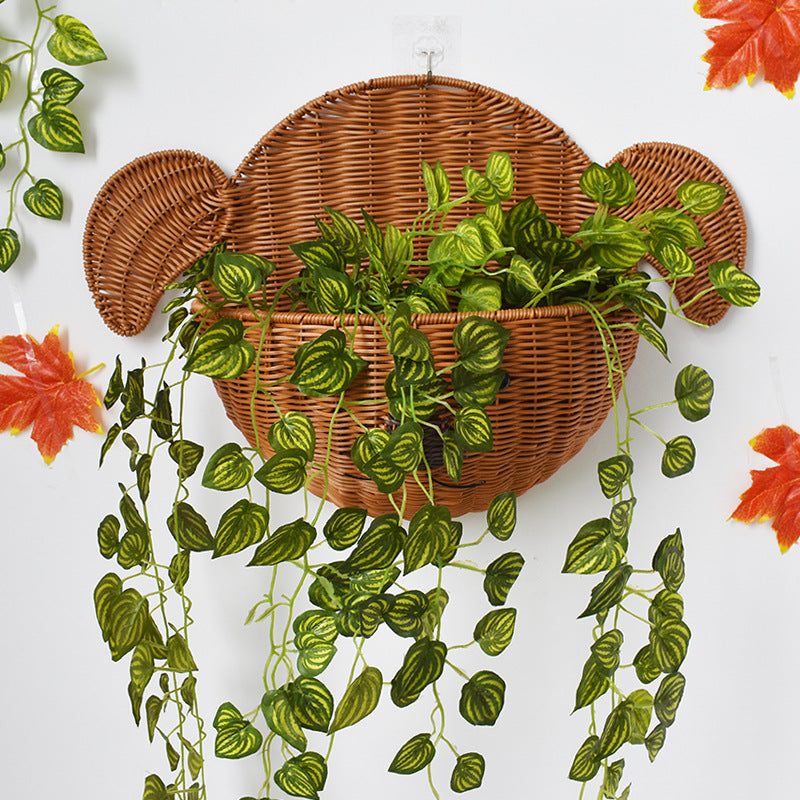Decorative Dog-Shaped Woven Storage Basket Stornfield