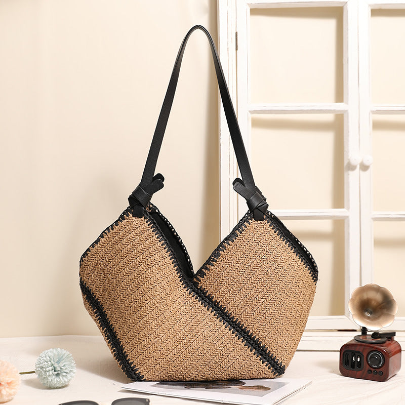 Handmade Boho bag with leather accents Stornfield