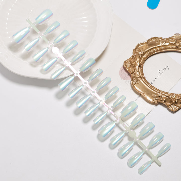 Iridescent Glossy Press-On Nail Set Stornfield