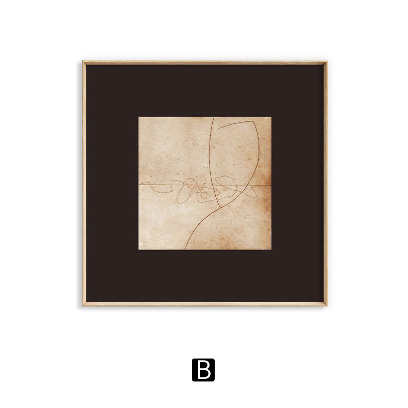 Elegant Framed Abstract Line Art