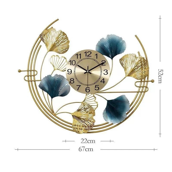 Decorative Wall Clock with Floral Design Stornfield