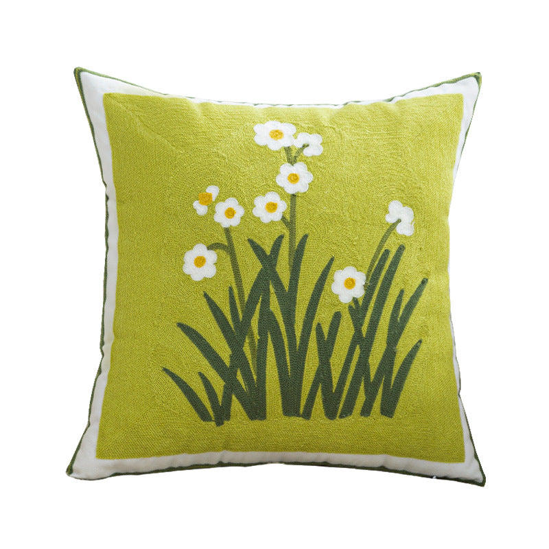 Women Decorative Cushion Cover with Fine Floral Embroidery Stornfield