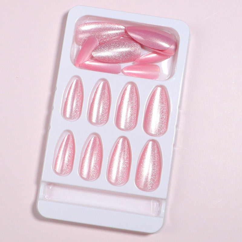Sparkling Glittery Almond-Shaped Press-On Nails Stornfield