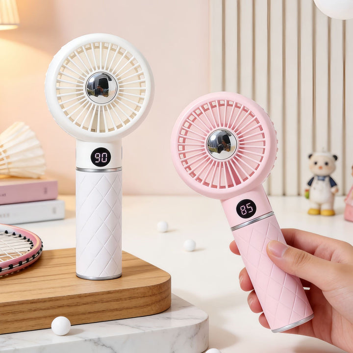 Women's Portable Mini Fan with Digital Display Stornfield