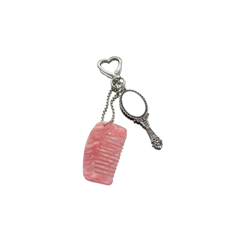 Charming Compact Mirror and Comb Keychain Stornfield