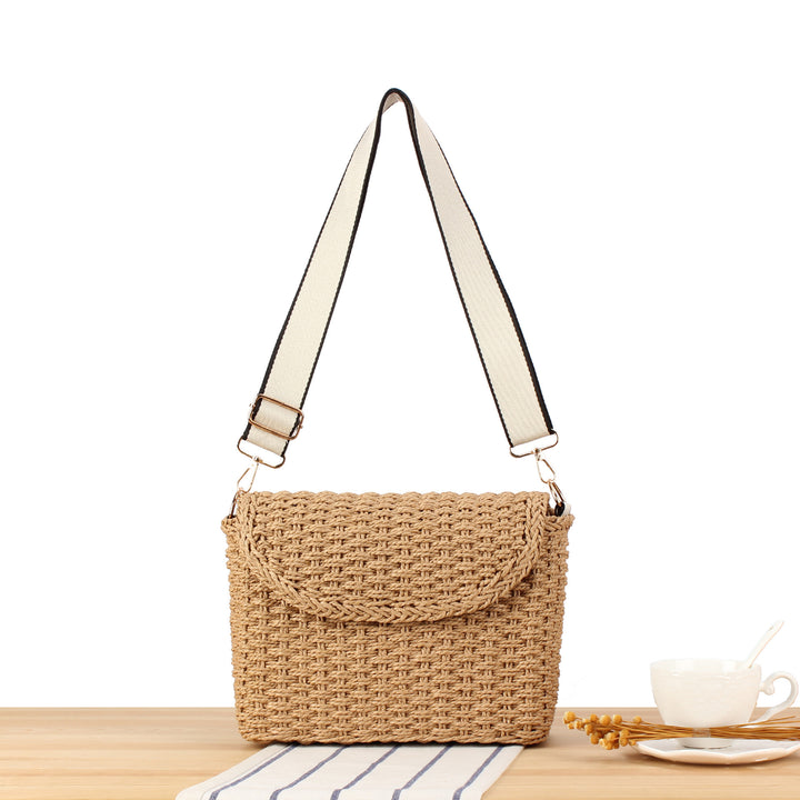 Handbag made of woven natural material with adjustable shoulder strap Stornfield