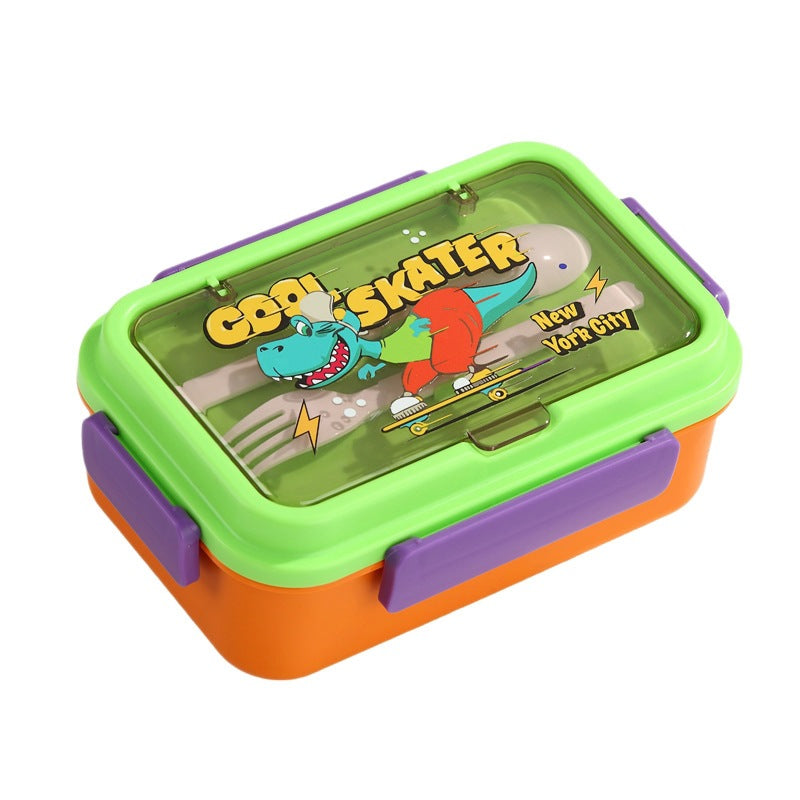 Cartoon-Themed Lunch Box with Divided Compartments