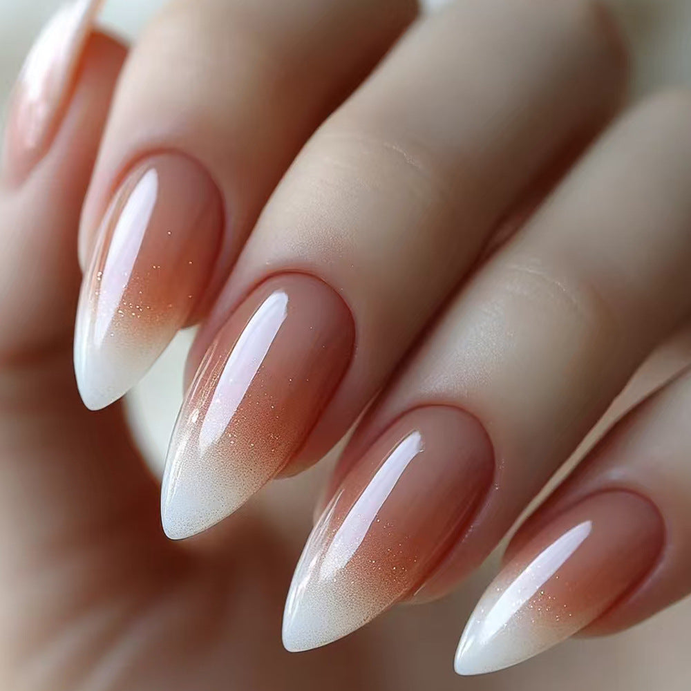Elegant Ombre Almond Press-On Nails Stornfield
