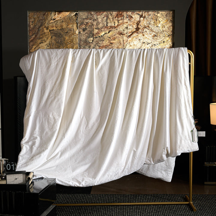 Elegant jacquard bed linen set made of cotton satin with a fine relief texture and hotel-style pillowcases
