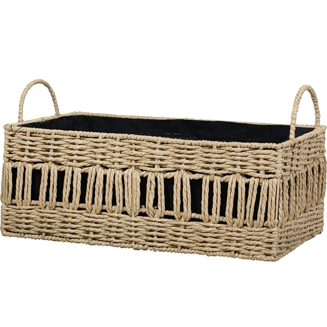 Versatile storage basket made of natural material Stornfield