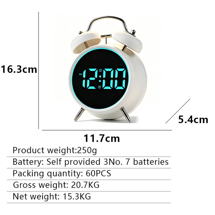 Digital alarm clock with large LED display and dual alarm function Stornfield