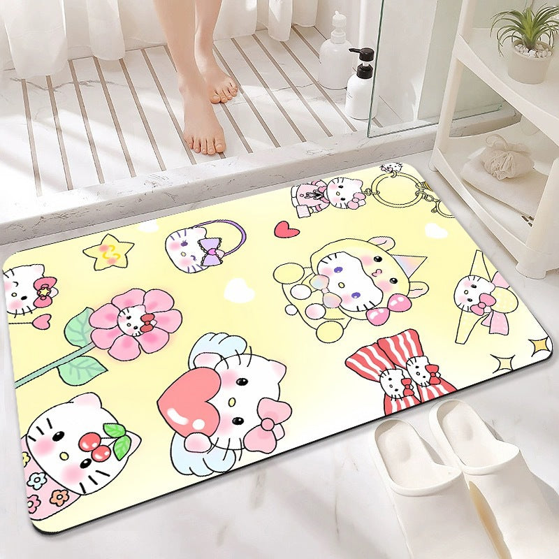 Cute Cartoon-Themed Absorbent Bath Mat