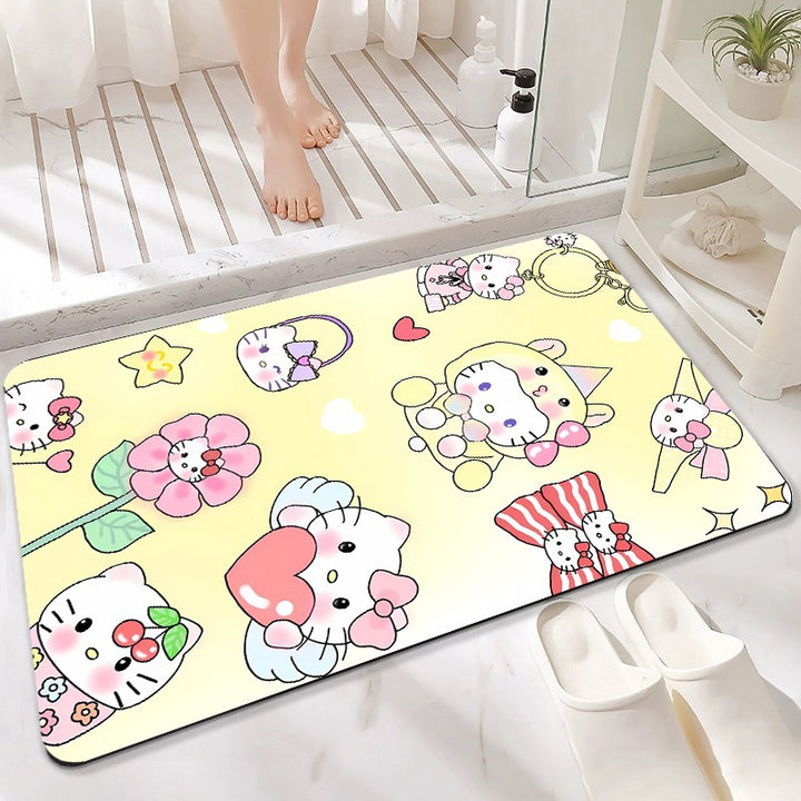 Cute Cartoon-Themed Absorbent Bath Mat