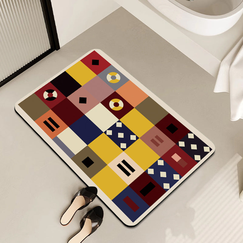 Geometric Pattern Bath Mat Stornfield