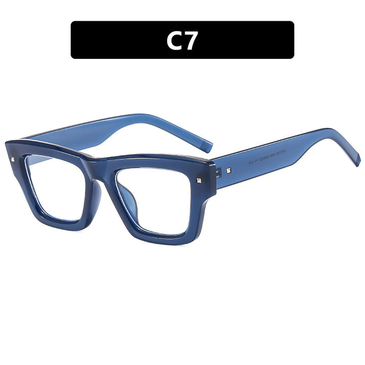 Ladies fashionable rectangular glasses with multifaceted design Stornfield