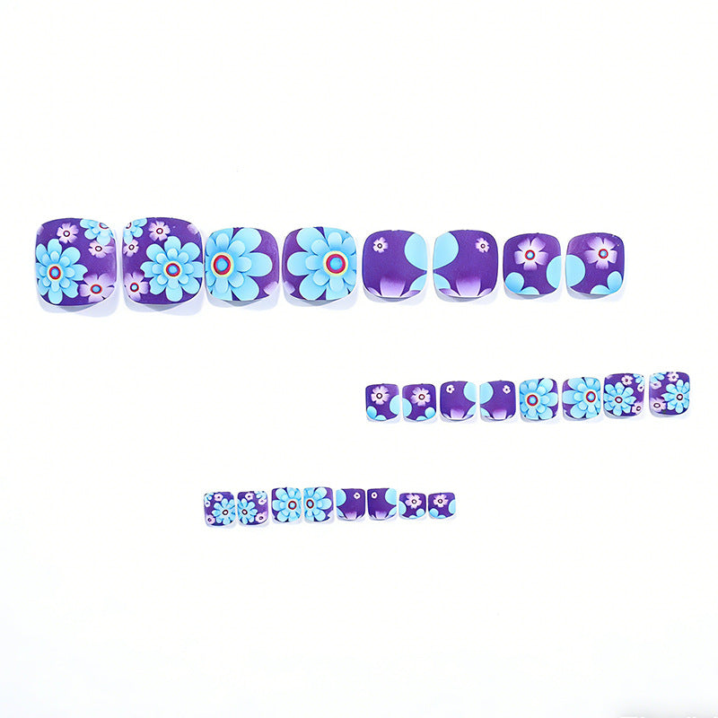 Floral Design Pedicure Nail Art Enhancements Stornfield
