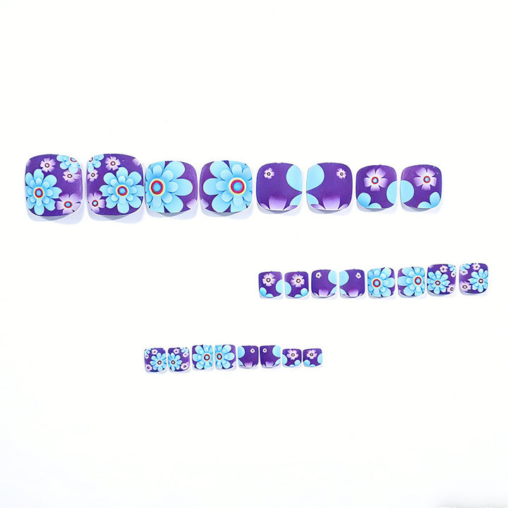 Floral Design Pedicure Nail Art Enhancements Stornfield