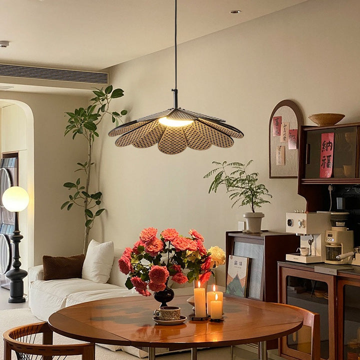 Artistic Wooden Hanging Pendant Light