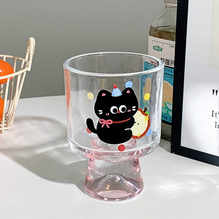 Playful drinking glass with cat motif Stornfield