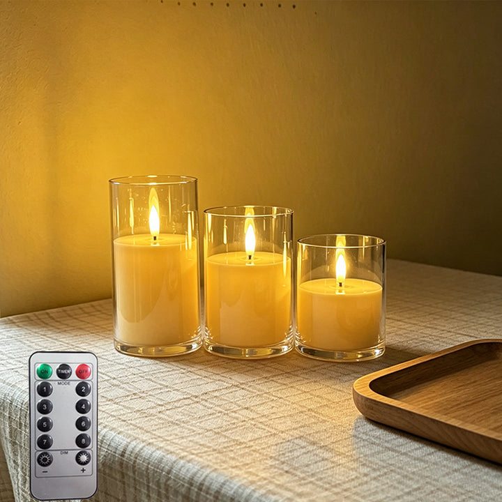 LED Scented Candle with Flame Effect Stornfield