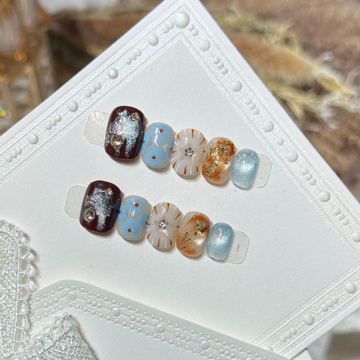 Stylish Glitter Press-On Nail Set Stornfield