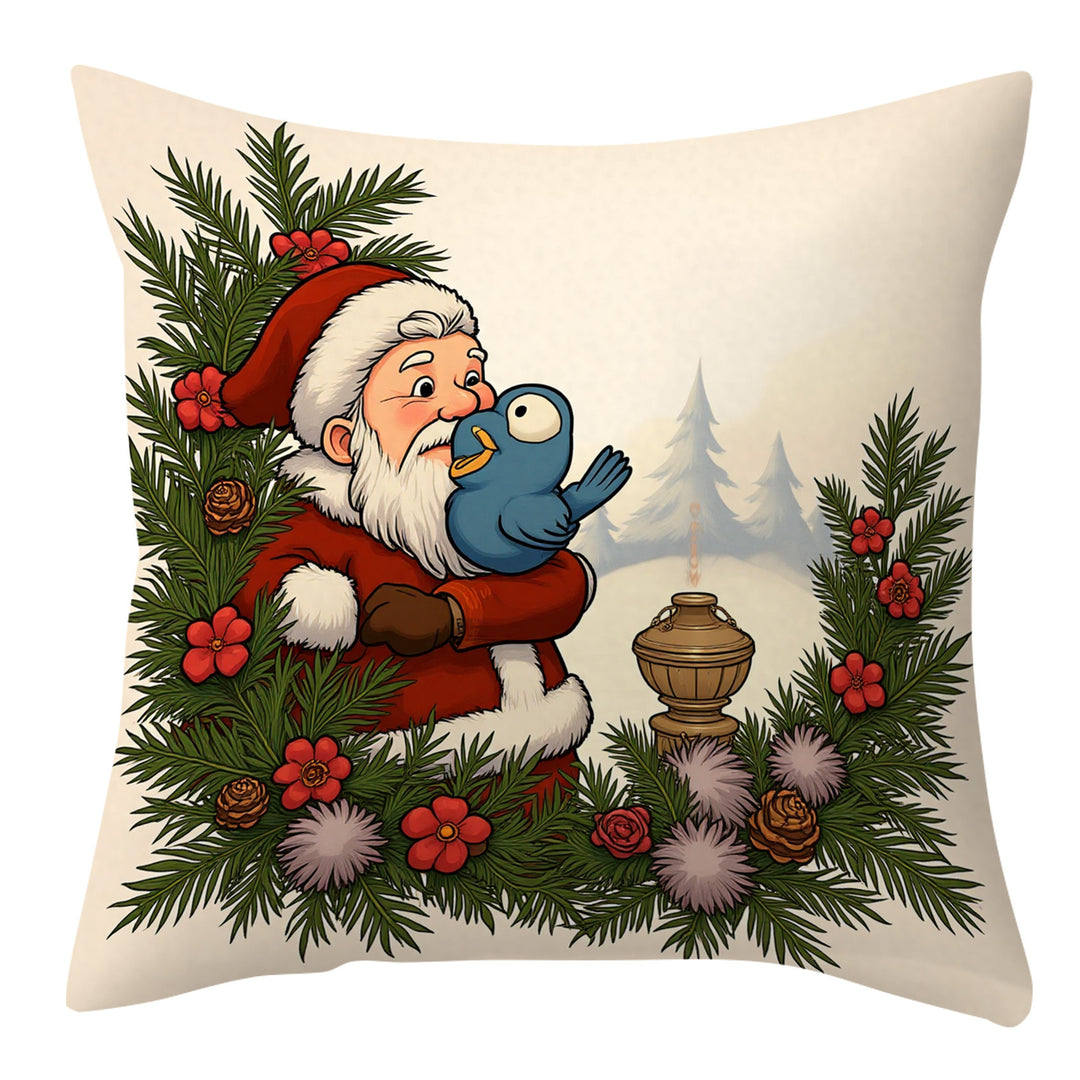 Festive Holiday-Themed Decorative Pillow