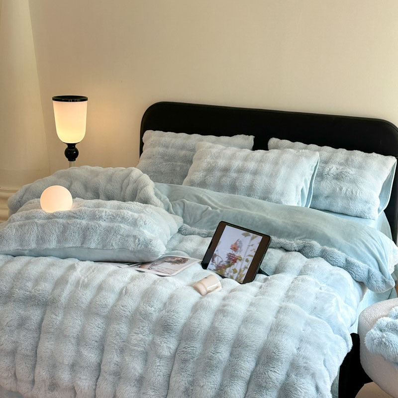 Plush Textured Comforter Set