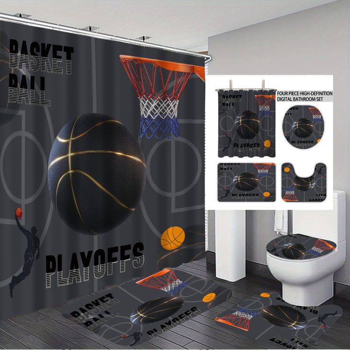 High-Definition Basketball-Themed Bathroom Décor Set Stornfield