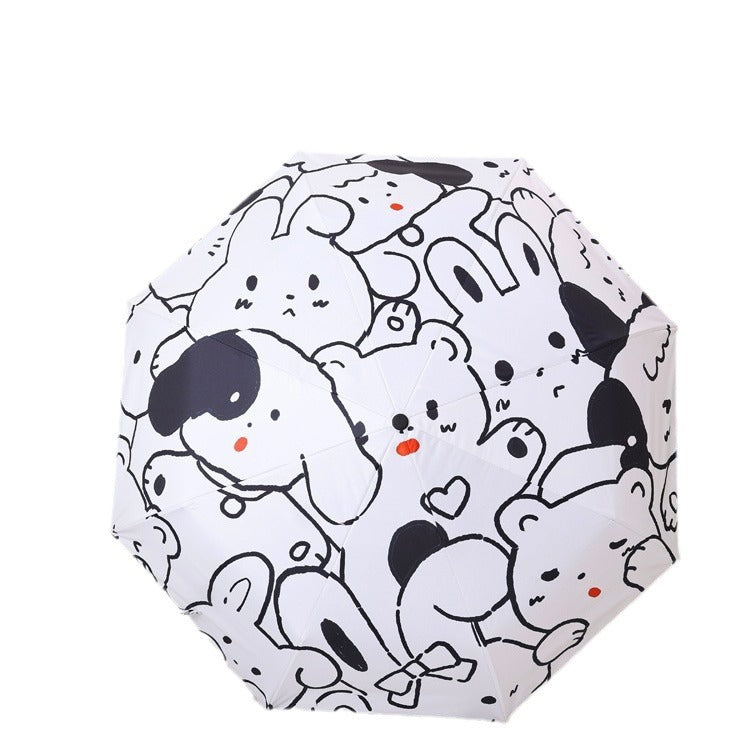 Women's creative folding umbrella with colorful designs Stornfield
