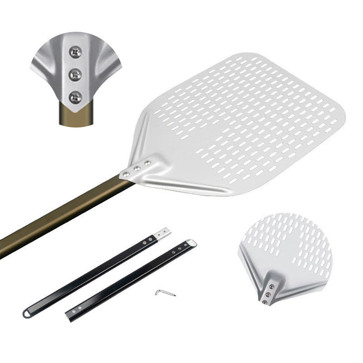long-handle aluminum pizza peel with thin rectangular blade Stornfield