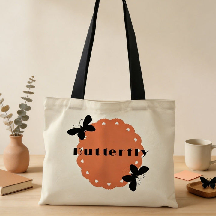 Floral Patterned Canvas Tote Bag